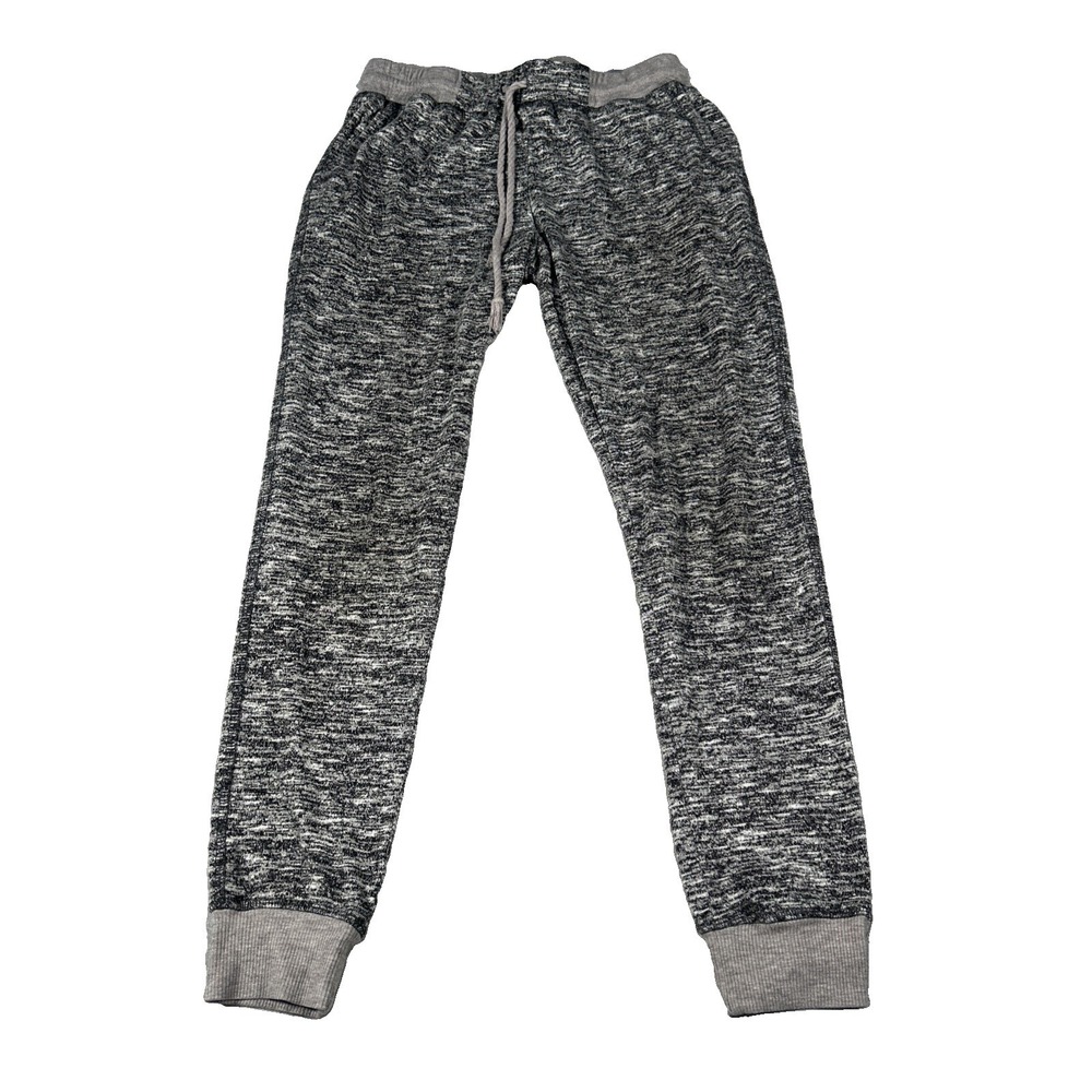 About A Girl Women Gray Jogger Pants Drawstring Elastic Waist Size M Space Dye